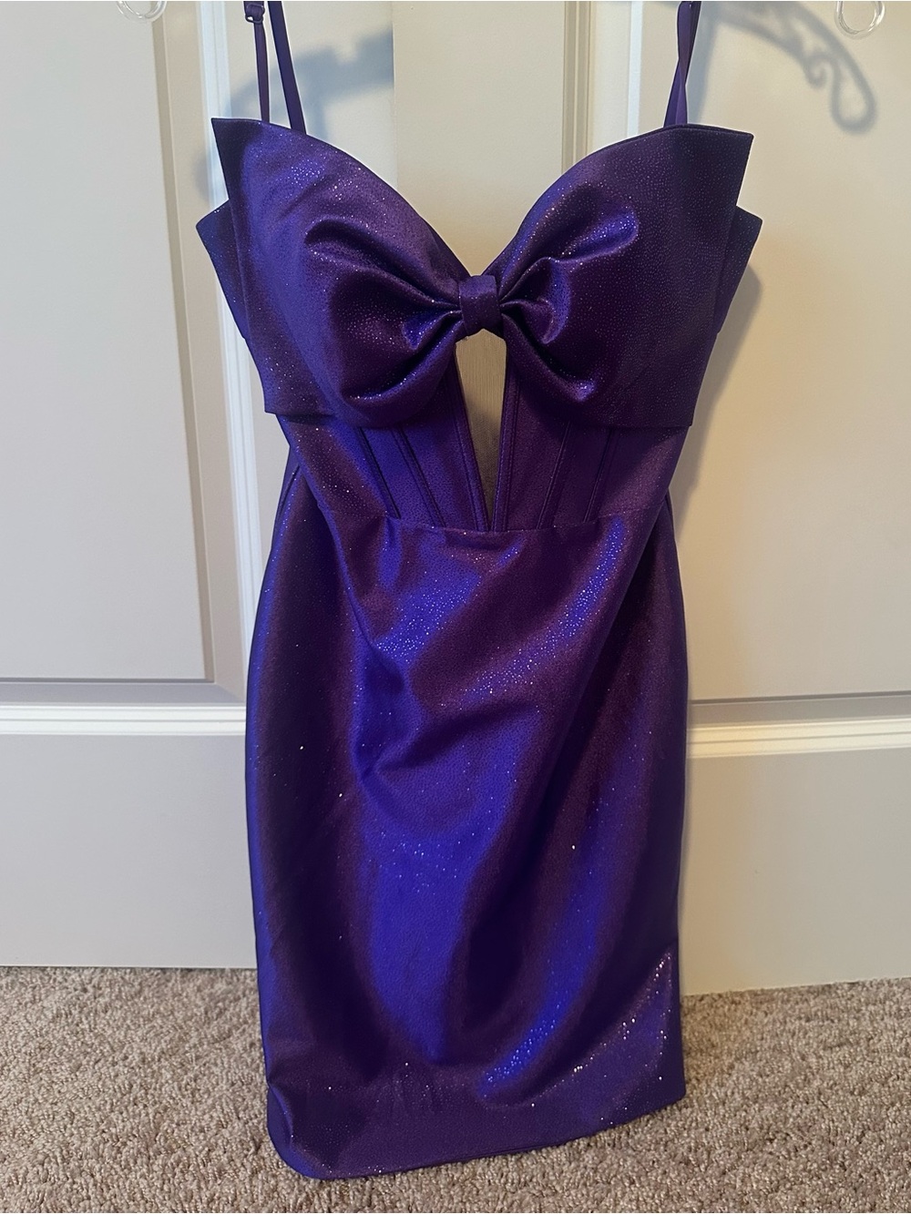 Purple homecoming dress size 0 Abby Paris MB prom